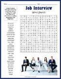 JOB APPLICATION INTERVIEW Word Search Puzzle Worksheet Activity