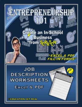 Preview of JOB DESCRIPTIONS WORKSHEETS FOR OFFICER TEAM (FILL-IN Excel & PDF Versions)