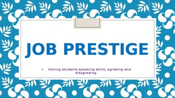 Preview of JOB PRESTIGE