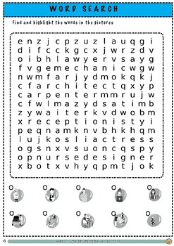 Preview of JOBS CROSSWORD - ENTRY 2