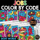 JOBS Community Helpers Color by Code Sight Words No Prep C