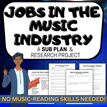 Preview of JOBS IN THE MUSIC INDUSTRY a Middle School General Music Sub Plan