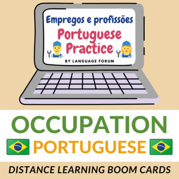 Preview of JOBS & OCCUPATIONS Portuguese BOOM Cards™ | Jobs BOOM Cards™ Portuguese