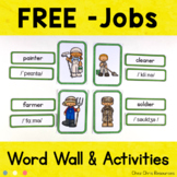 JOBS  - Word Wall Words and Puzzle Activity - FREE