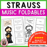 Music Composer Worksheets - STRAUSS Biography Research and