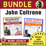 JOHN COLTRANE BUNDLE - Music Activities for Middle and Jr 