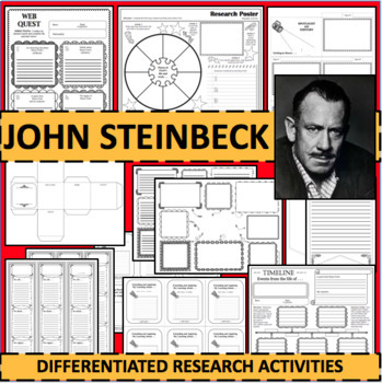 john steinbeck biography research activity sheet