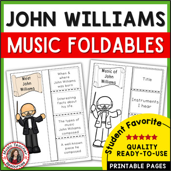 Preview of Music Composer Worksheets JOHN WILLIAMS Biography Research and Listening