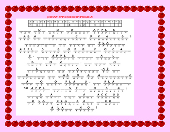 Preview of JOHNNY APPLESEED CRYPTOGRAM
