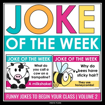 Preview of Joke of the Week - Funny Jokes Classroom Posters or Bell-Ringer Slides - Vol 2
