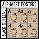 Burlap Hessian Alphabet Posters / Reggio