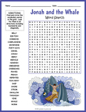 JONAH & THE WHALE Word Search Puzzle Worksheet Activity
