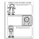 JOSEPH'S COAT OF MANY COLORS Bible Story Activity | Old Te