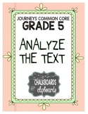 JOURNEYS Common Core, Grade 5:  Analyze the Text