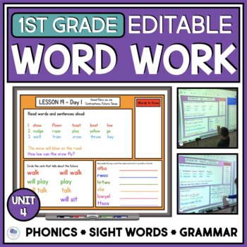Preview of First Grade Phonics Games And Word Work Activities | Spelling | Grammar