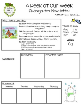 JOURNEYS Kindergarten Newsletters Unit 4 by Loving That Kinder Life