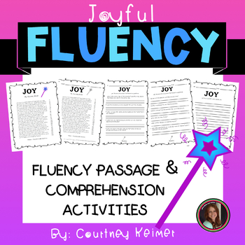 Preview of JOY Fluency Passage & Comprehension Activities Freebie {Grade 6}