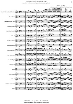 Preview of JSBACH Conc Brandenburgo Nº 2 BWV 1047-1ºMov- Choro de Clarinetes & Chamber Orqu