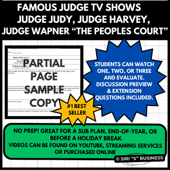 Preview of JUDGE JUDY, JUDGE HARVEY and JUDGE WAPNER: THE PEOPLES COURT