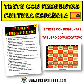 Preview of JUEGO DE PREGUNTAS: TESTS DE CULTURA GENERAL ESPAÑOLA