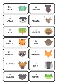 Fichas de DOMINÓ para niños: Aprende nuevo vocabulario jugando
