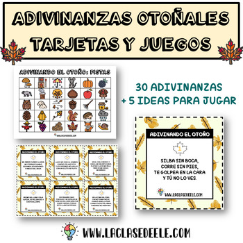 Preview of JUEGOS Y TARJETAS CON ADIVINANZAS OTOÑALES (AUTUMN)
