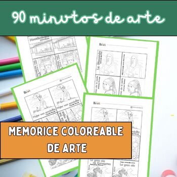Preview of JUEGOS CON ARTE: Memorice coloreable
