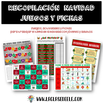 Preview of JUEGOS Y ACTIVIDADES SOBRE LA NAVIDAD PARA JÓVENES Y ADULTOS (BUNDLE)