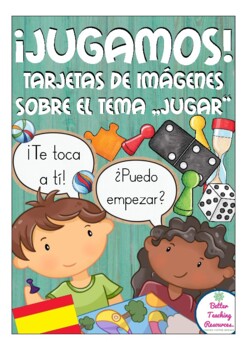 Preview of JUGAMOS! Spanish flash cards - vocabulary for playing games