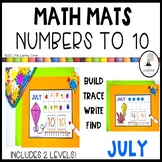 JULY Math Mats Numbers to 10 |  Counting Center Activity