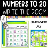 JULY Write the Room Numbers to 20 math 1-20