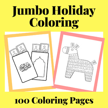 Preview of JUMBO Holiday Coloring Pages