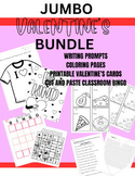 VALENTINE'S BUNDLE-Coloring Pages, Cards, Writing Prompts,
