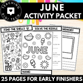 JUNE Morning Work | Early Finisher Independent Activity Pa