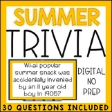 JUNE (SUMMER) TRIVIA (Distance Learning)
