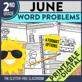 JUNE WORD PROBLEMS Math 2nd Grade Second Activities Worksh