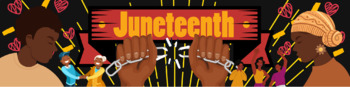 Preview of JUNETEENTH ANIMATED Virtual BANNER | VIRTUAL BANNER | GOOGLE CLASSROOM
