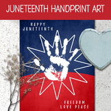 JUNETEENTH FLAG, HOMESCHOOL DIY HANDPRINT ART, SOCIAL EMOT