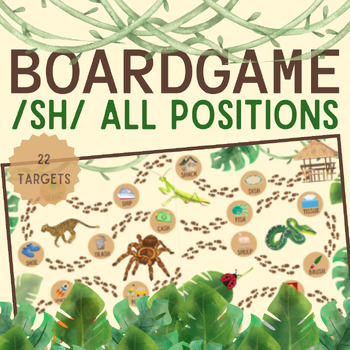 Preview of JUNGLE BOARD GAME: 22 SH-Words in All-Positions