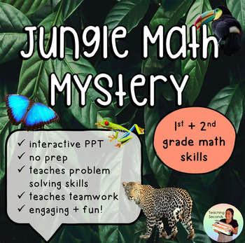 Preview of JUNGLE MATH MYSTERY- 1st + 2nd grade math (number sense + place value)