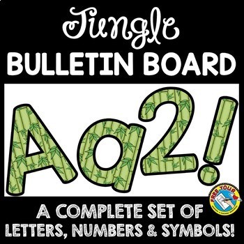 jungle theme classroom decor bulletin board letters printable numbers etc