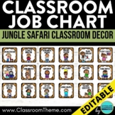 JUNGLE Theme Classroom Decor CLASSROOM JOB CHART editable 