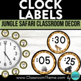 JUNGLE Themed CLASSROOM CLOCK LABELS analog display tellin