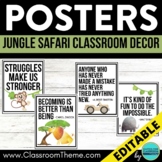 JUNGLE Themed Classroom Decor EDITABLE POSTERS SIGNS bulle