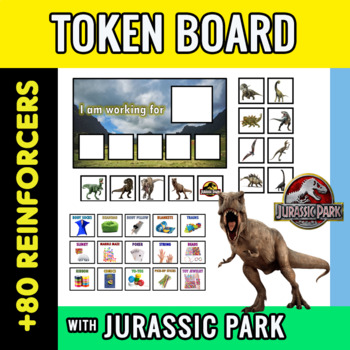 Preview of JURASSIC PARK Token Board + 90 reinforcers