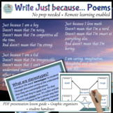 JUST BECAUSE POEM guided lesson plan for POETRY WRITING su