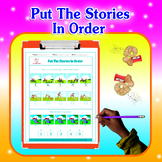 PUT STORIES IN ORDER, 5 pictures sequencing, sequence, speech therapy,SET 1 OF 3