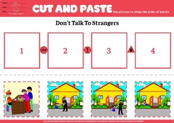 Preview of BUNDLE: CUT AND PASTE, dangerous, safety, safe, unsafe, autism, social skills