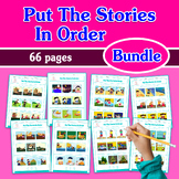 BUNDLE: PUT STORIES IN ORDER, 3 pictures sequencing, sequence, autism, speech