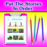PUT IN ORDER, 3 pictures sequencing, sequence, speech therapy, ABA, SET 1 OF 3